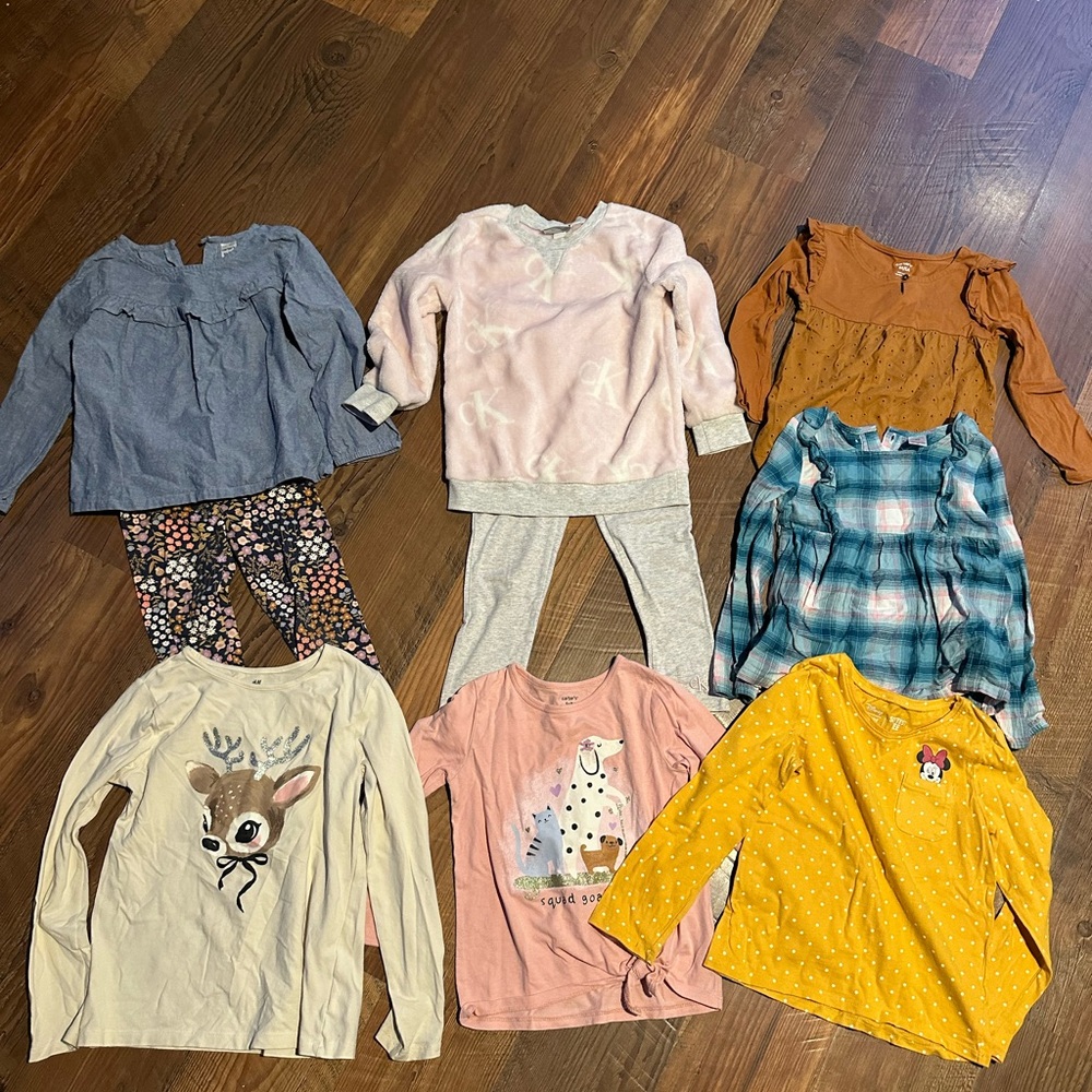Kids Long Sleeve Shirt Set - Assorted Colors